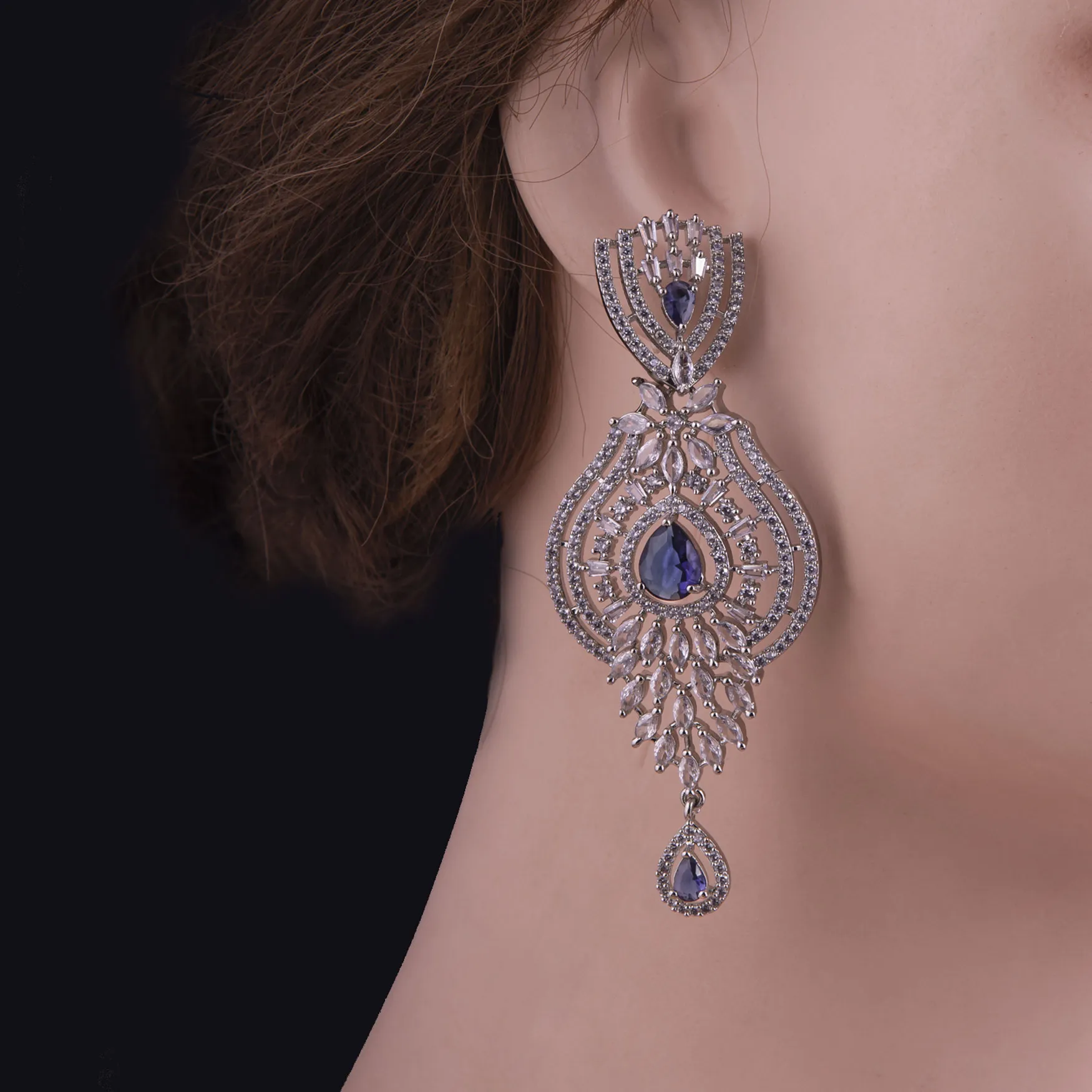 American Diamonds Chandelier Earrings