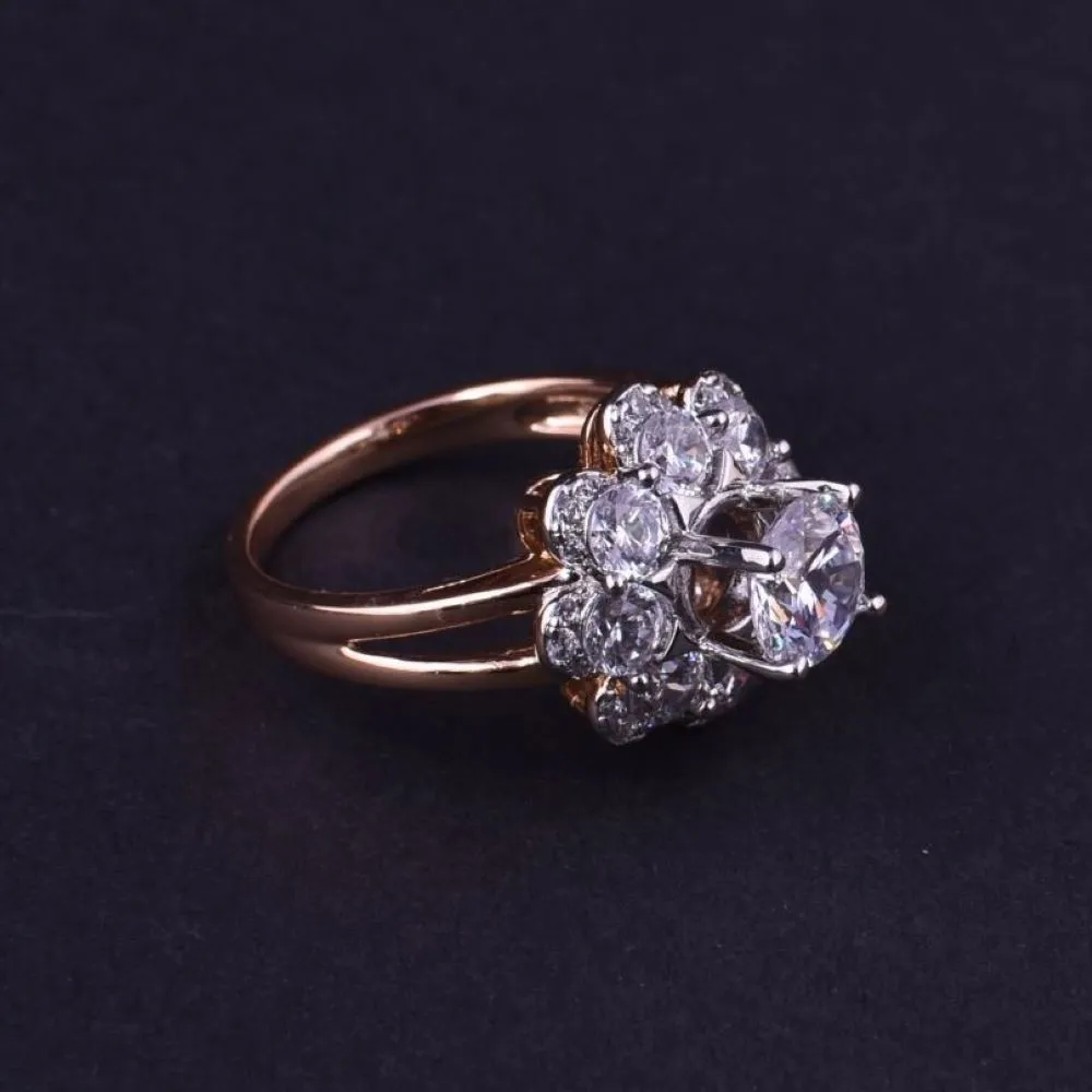 Floral Shaped Custer Ring