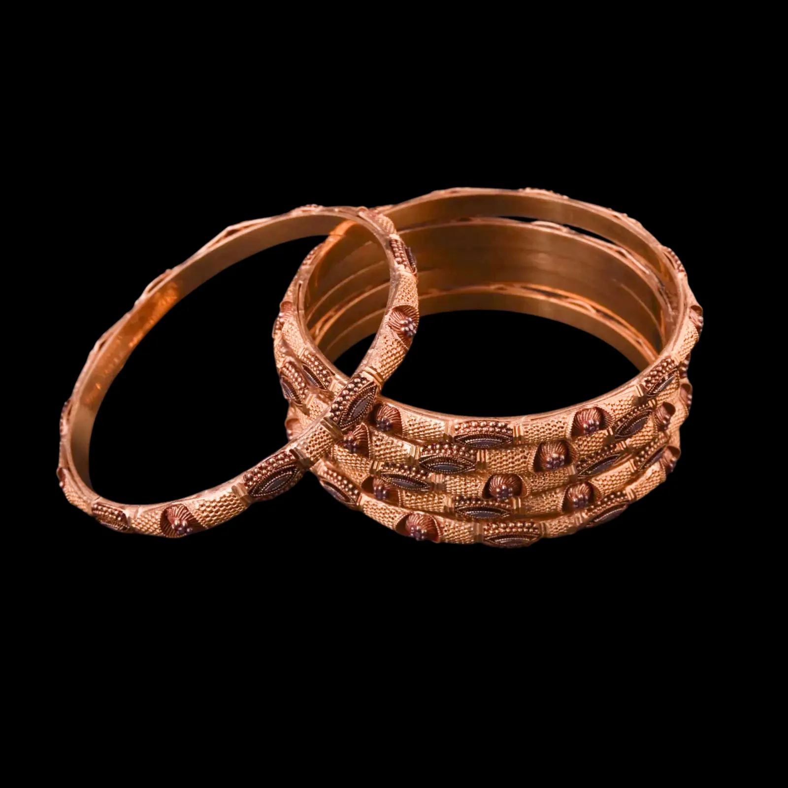 Antique Brass Bangle Set