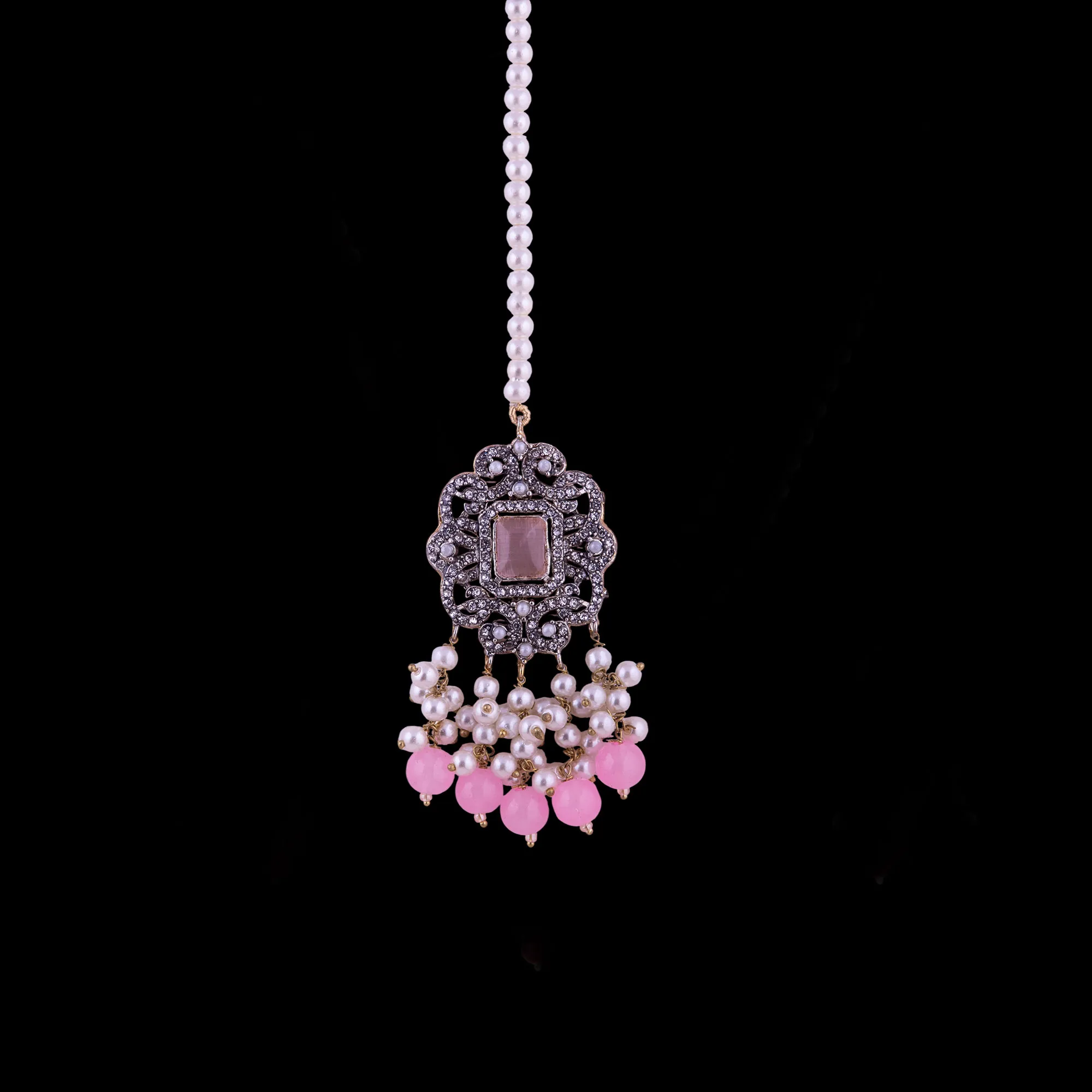 Pearl Kundan Long Mala Set