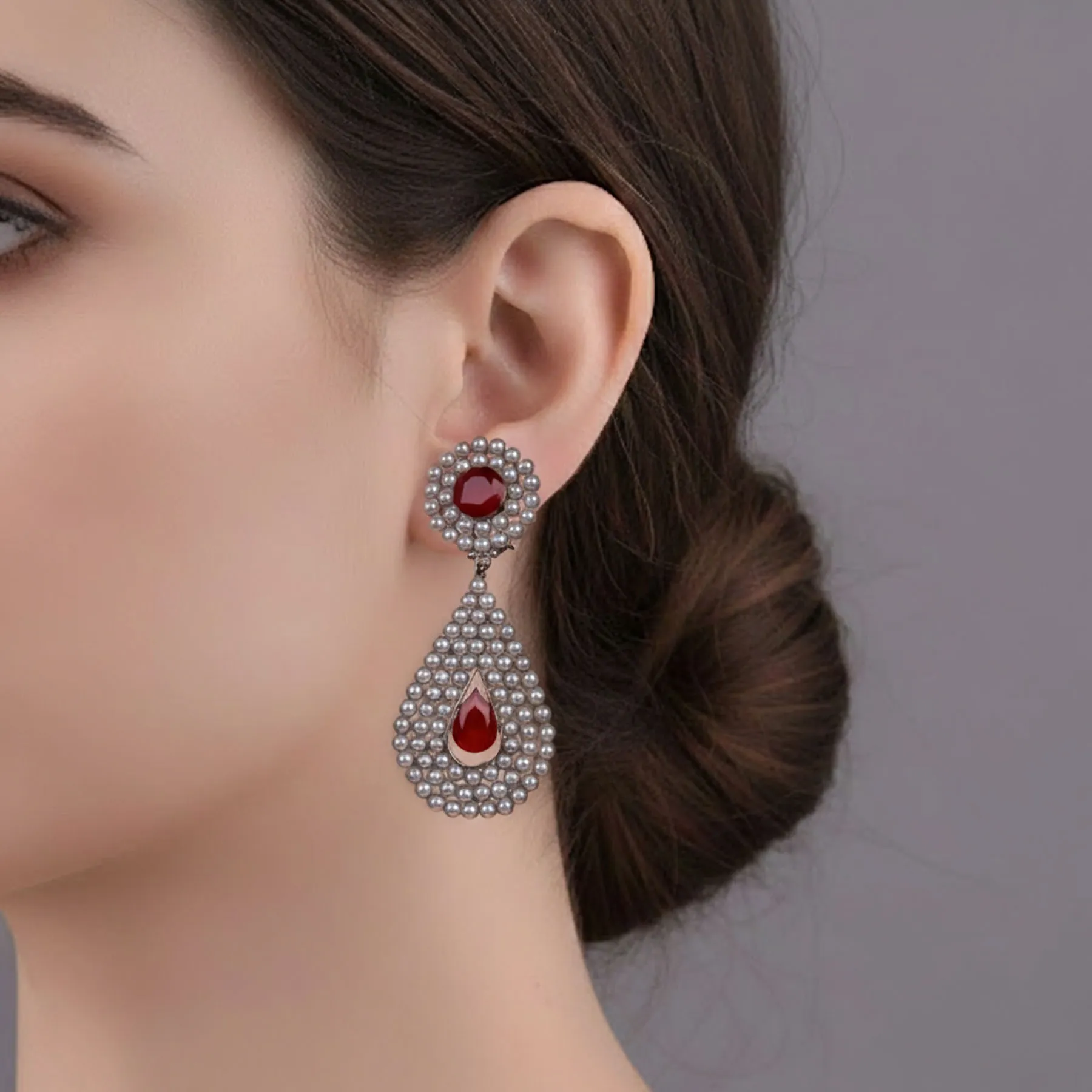 Tear Drop Pearl Earrings