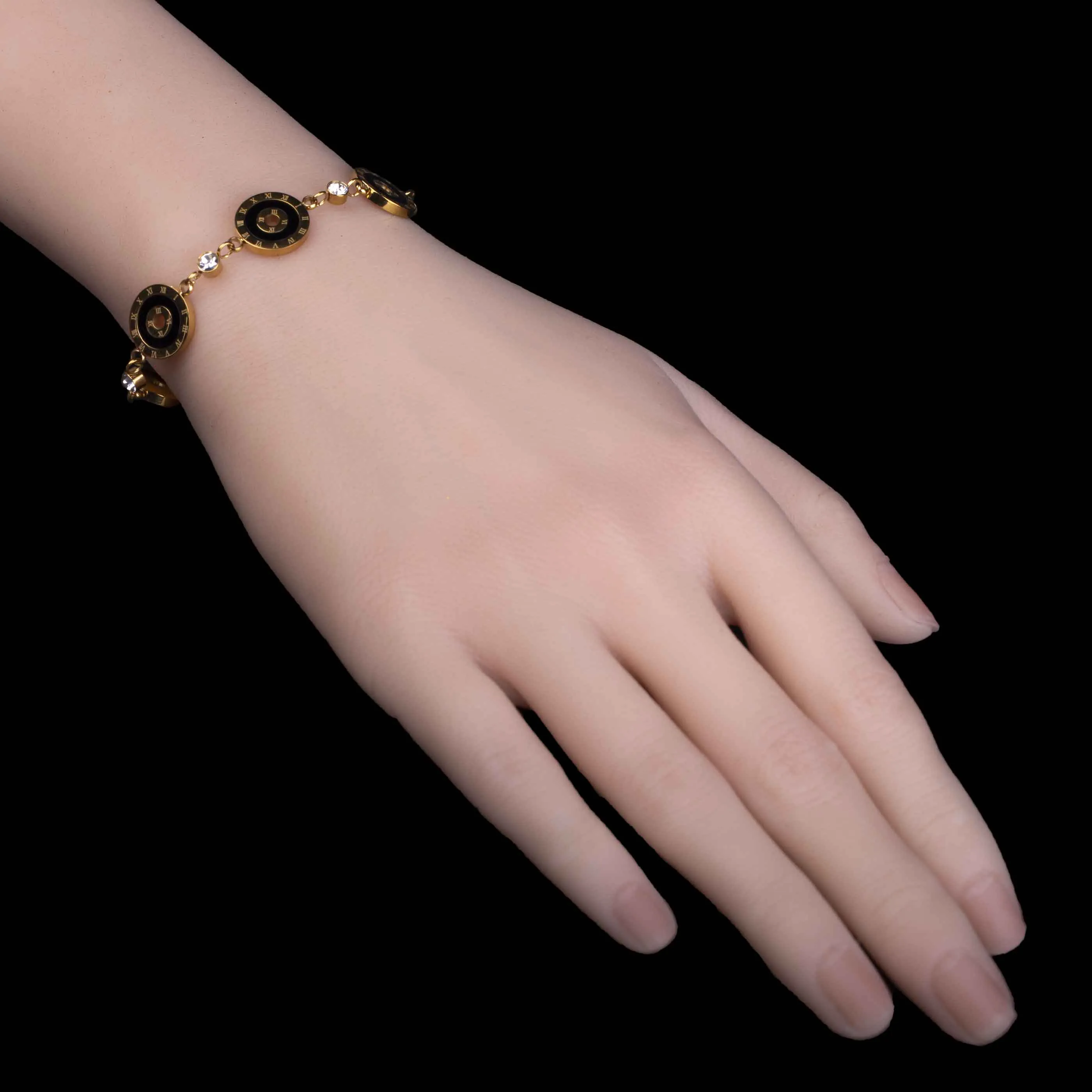 Vintage Roman Dial Charm Bracelet