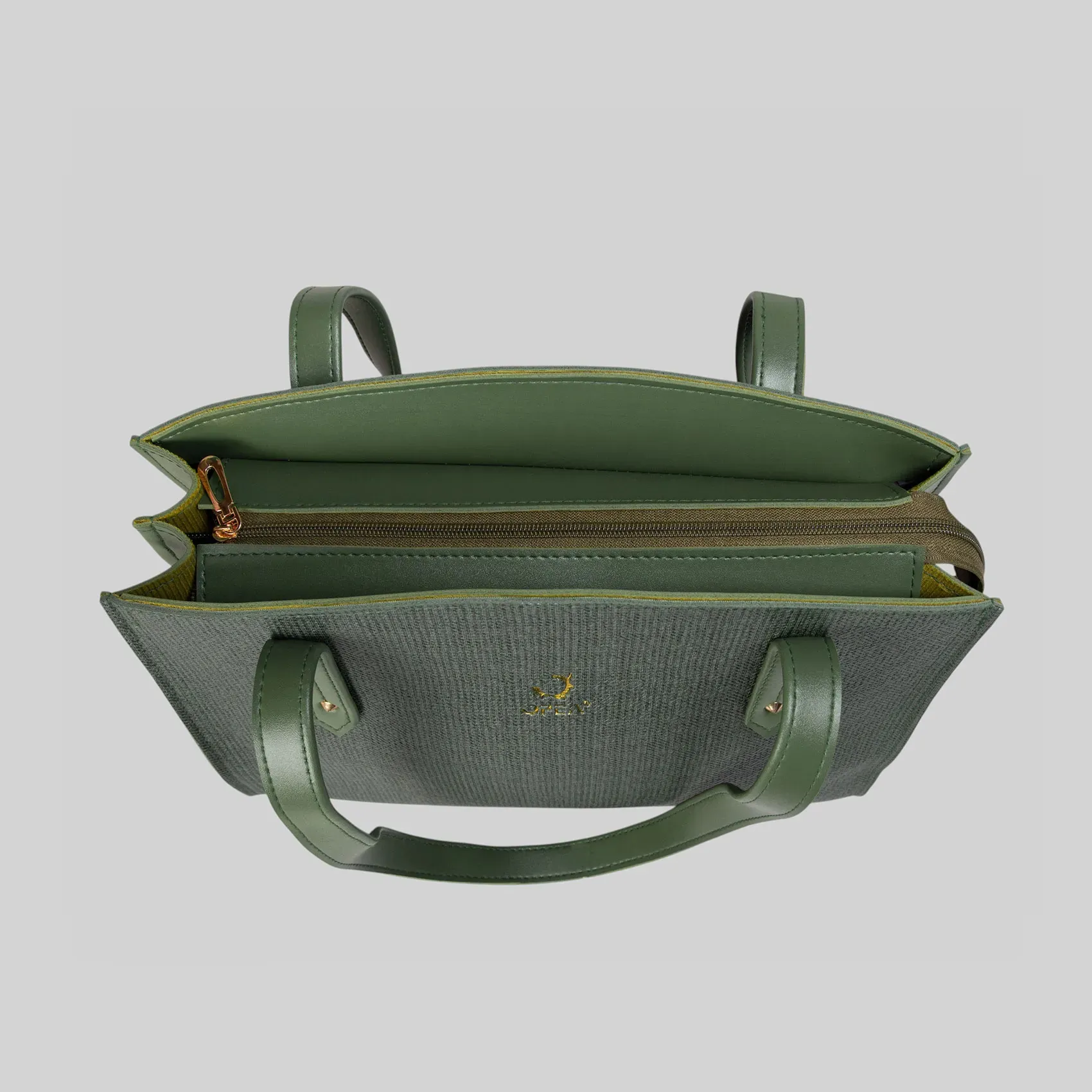 Opea Green Color Top Handle Shoulder Bag