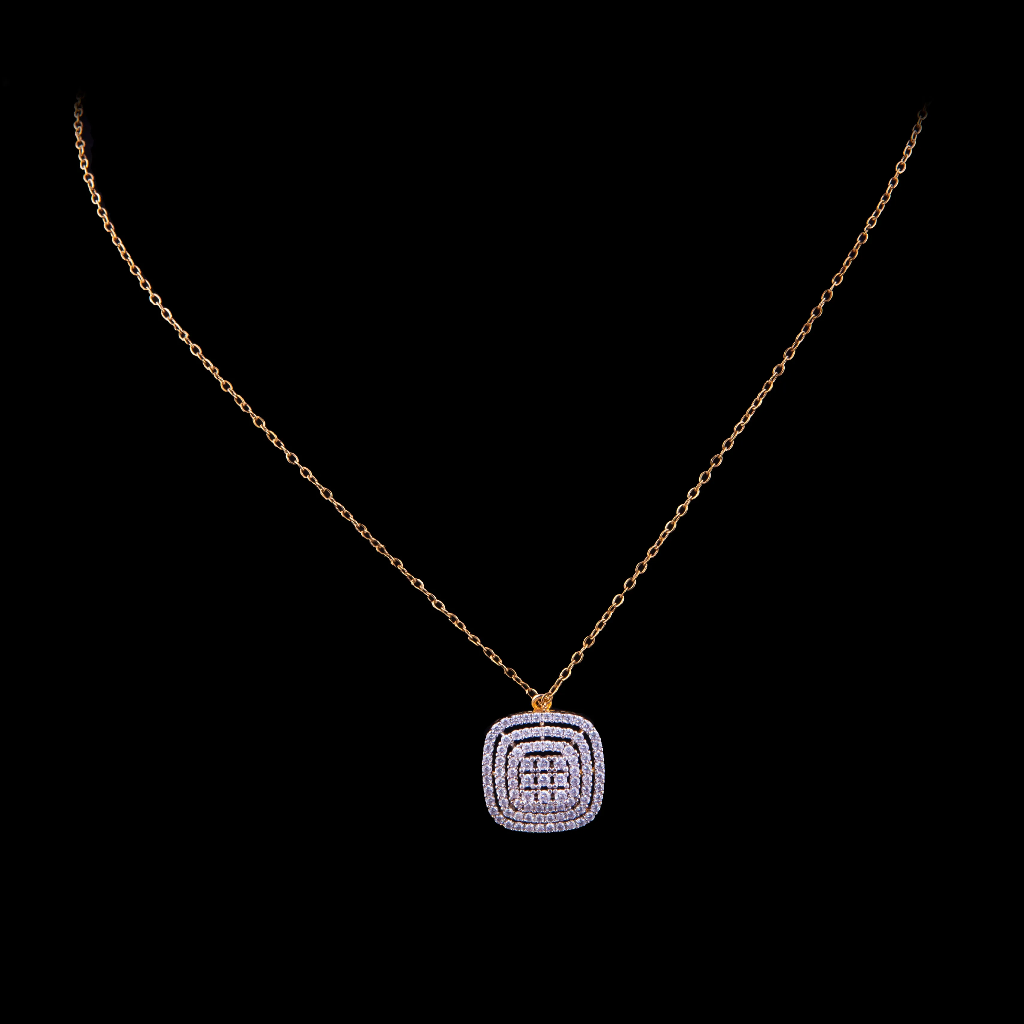 Geometric Cubic Zirconia Jewelry Set