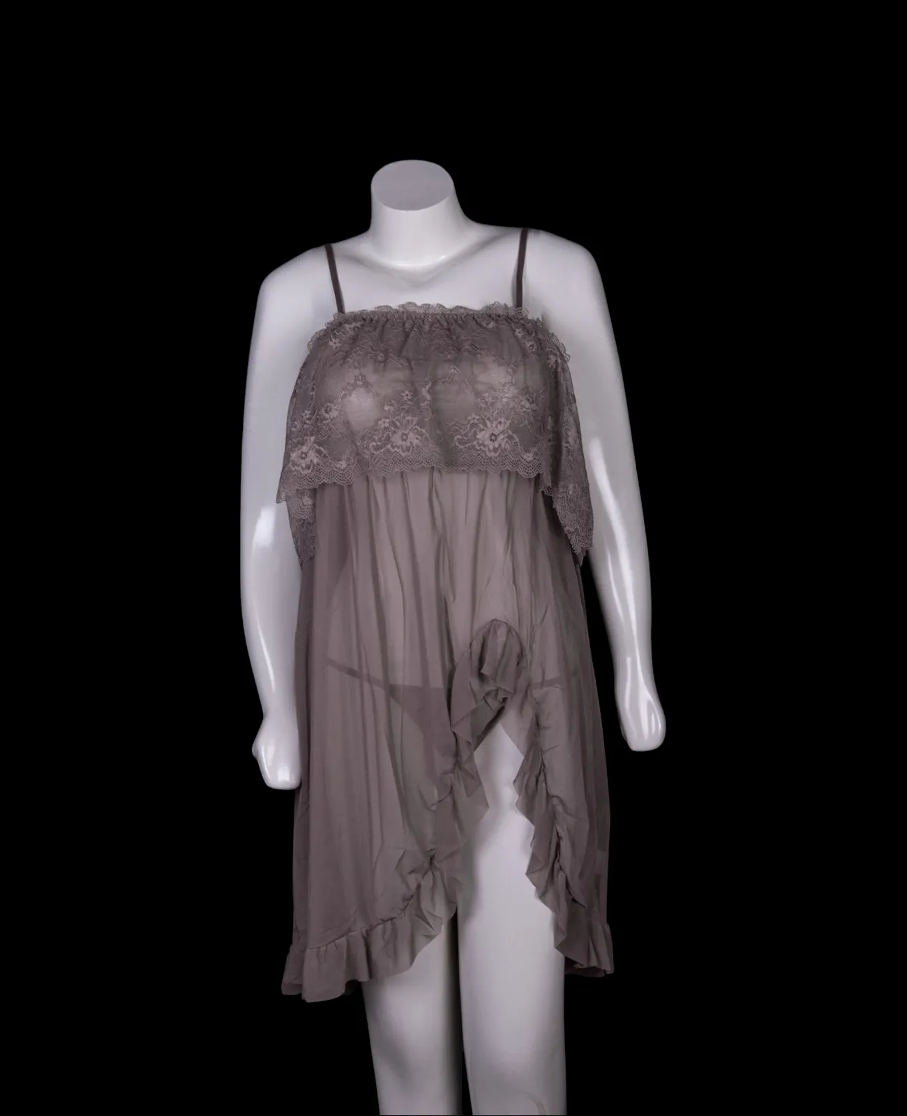Rose Sheer Mesh Nighty