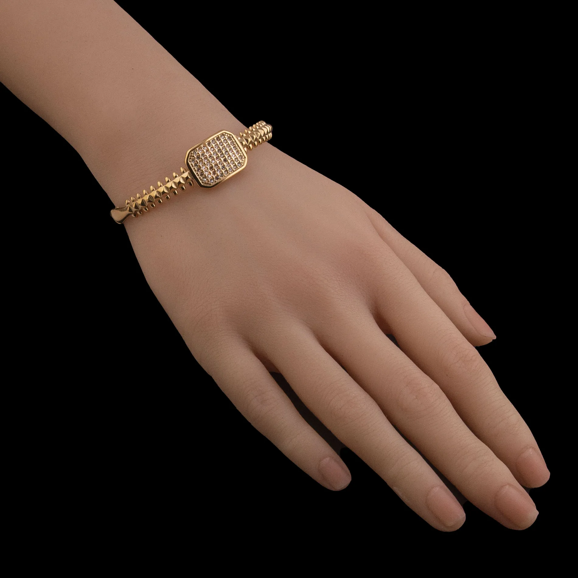 Rectangular Pave Cuff Bracelet