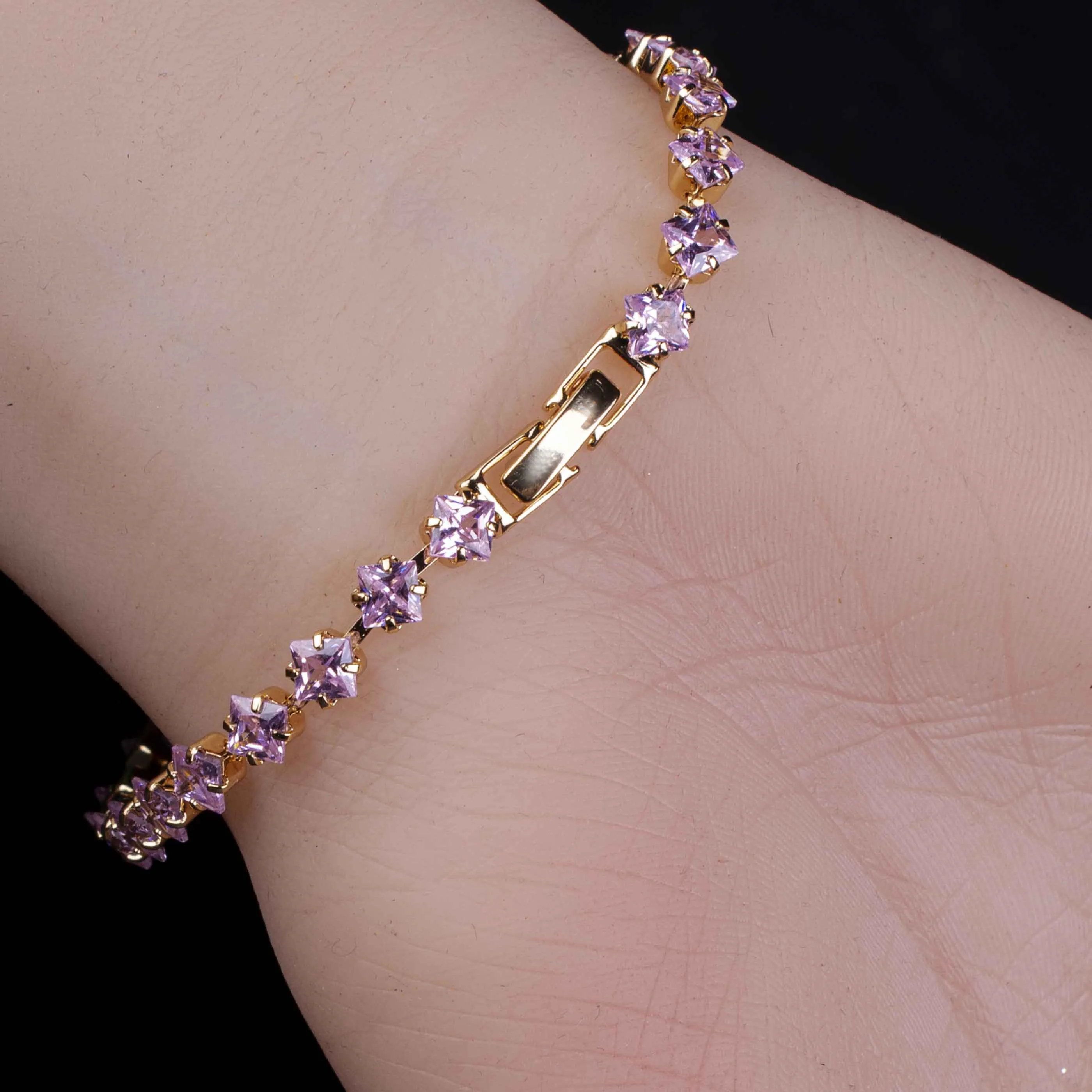 Gold Silver Tennis Bracelet